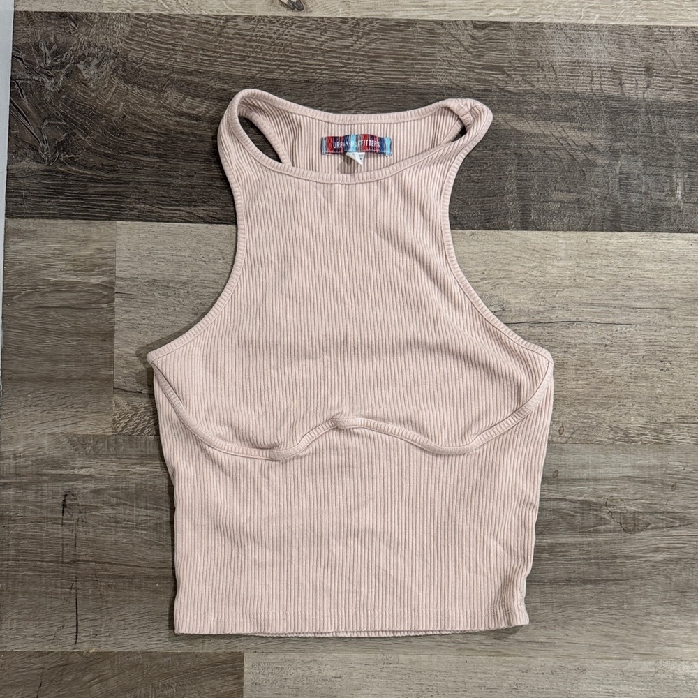 Urban Outfitters Ribbed Tank Top - Light Pink